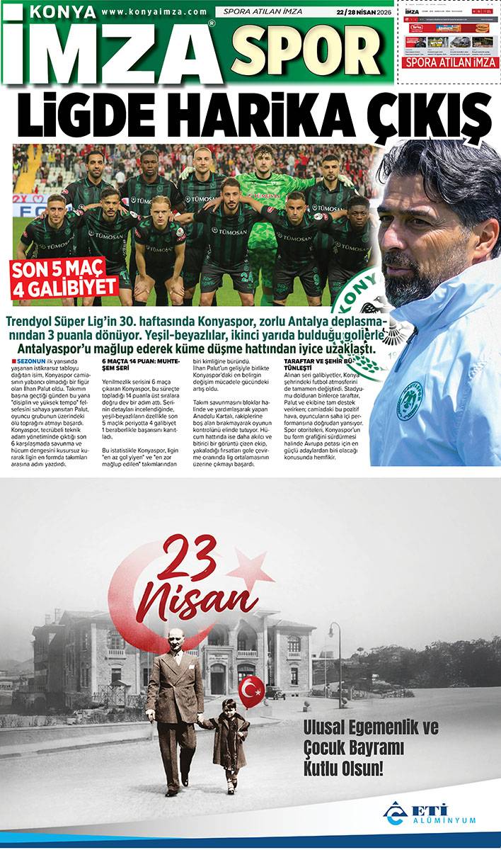 Konya İmza E-Gazete (22 / 28 Nisan 2026) 12